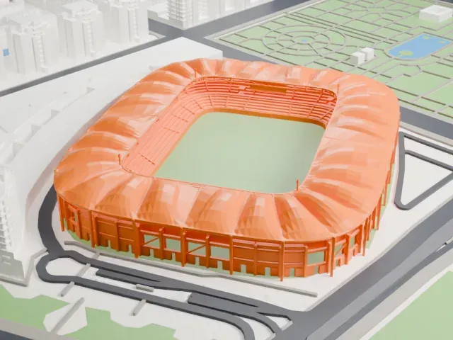 Estadi Ciutat de València model, North view