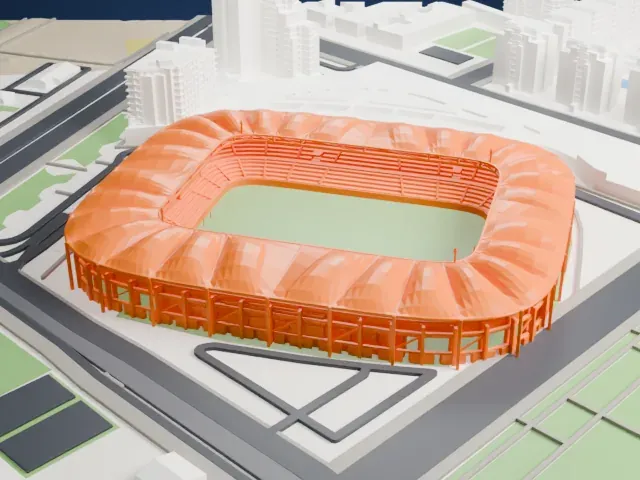 Estadi Ciutat de València model, West view