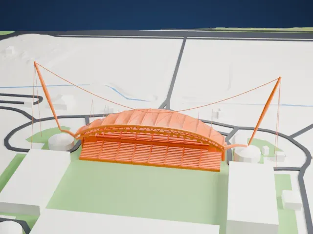 Estádio Algarve model, East view