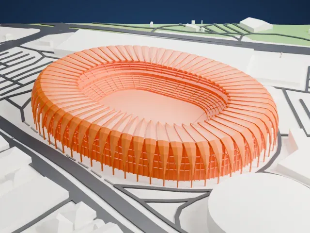 Estádio Beira-Rio model, East view
