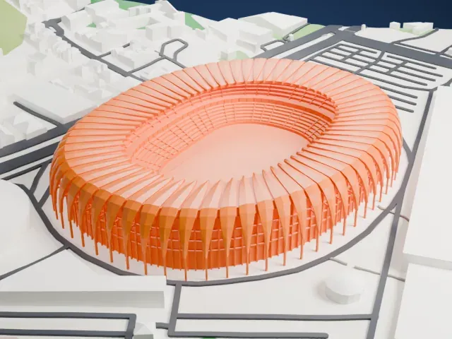 Estádio Beira-Rio model, North view
