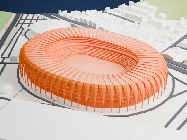 Estádio Beira-Rio model, West view