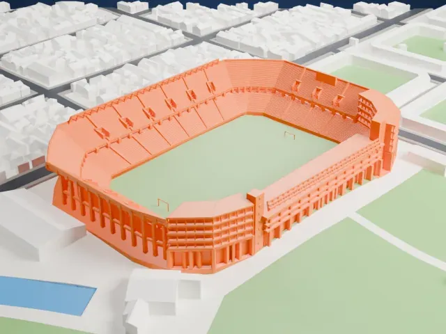 Estadio Brigadier General Estanislao López model, North view