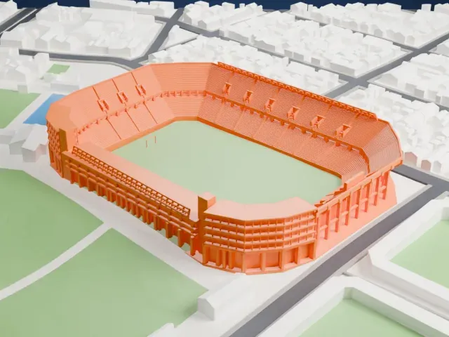 Estadio Brigadier General Estanislao López model, West view