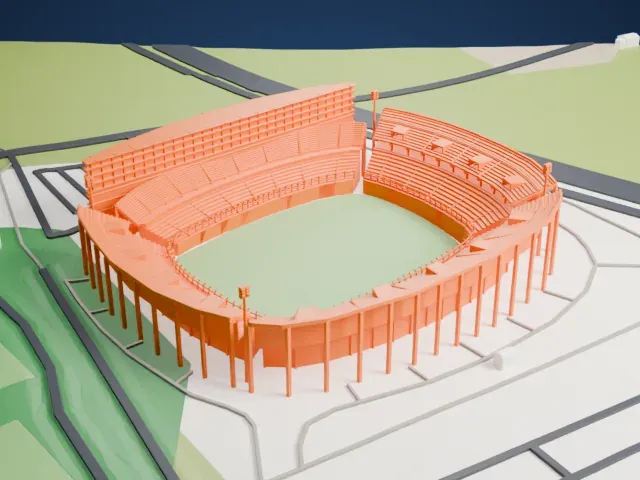 Estadio Campeón del Siglo model, South view