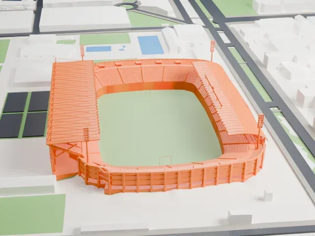 Estadio Carlos Belmonte model, North view
