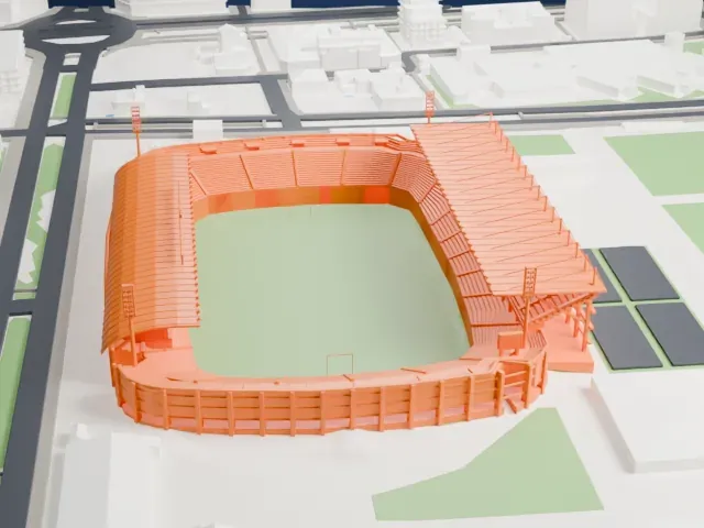 Estadio Carlos Belmonte model, South view