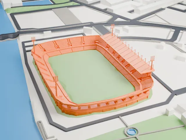 Estadio Cartagonova model, North view