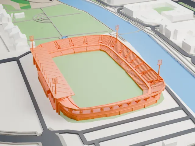 Estadio Cartagonova model, South view