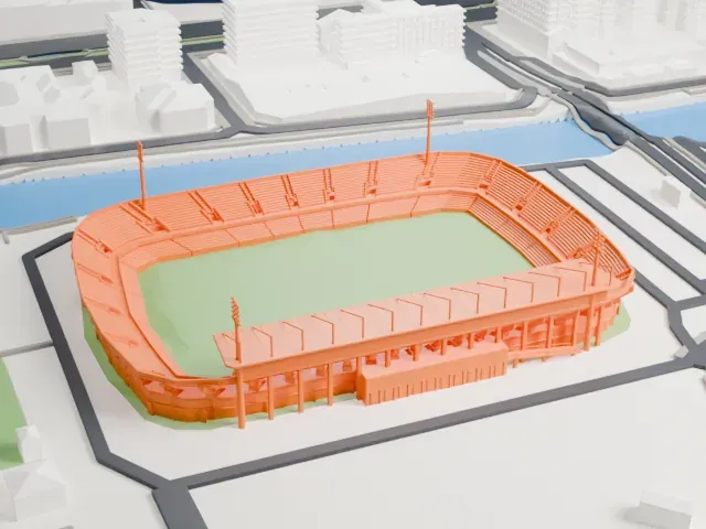 Estadio Cartagonova model, West view