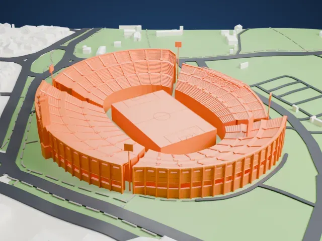 Estadio Centenario model, North view