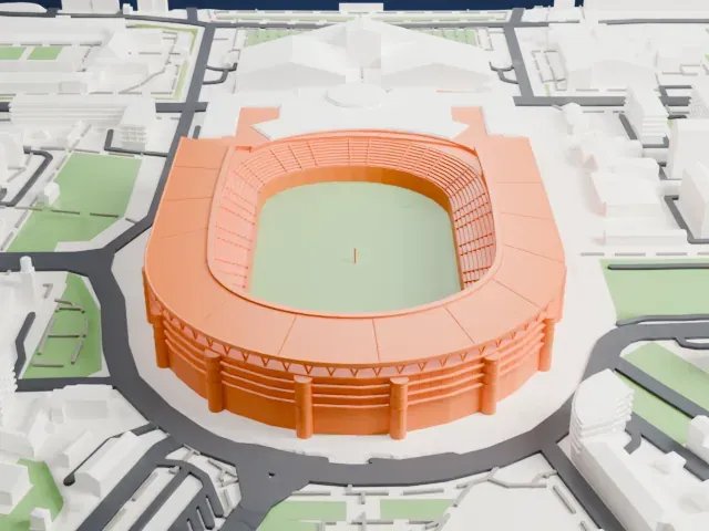 Estádio Cidade de Coimbra model, South view