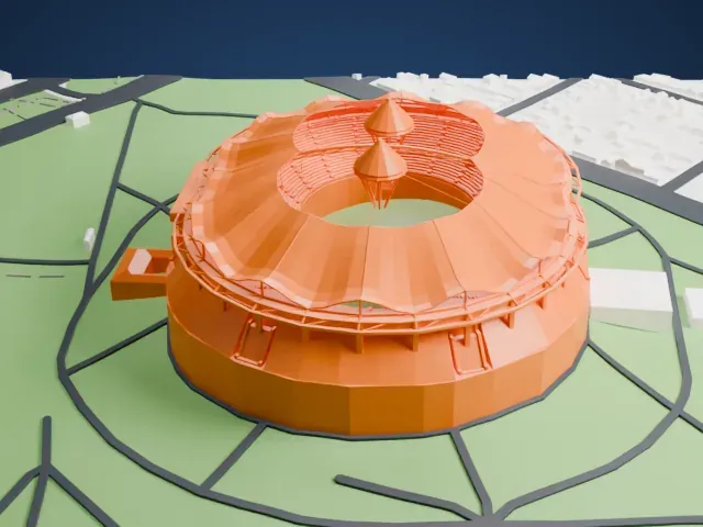 Estadio Ciudad de La Plata model, North view