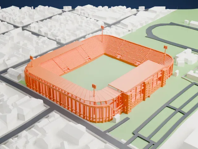 Estadio Ciudad de Lanús – Néstor Díaz Pérez model, North view