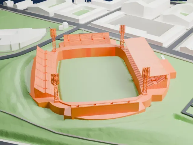 Estadio Coliseum model, North view