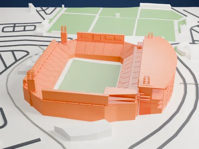 Estadio Corona model, North view