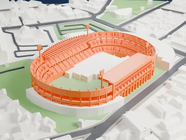 Estádio Couto Pereira model, East view