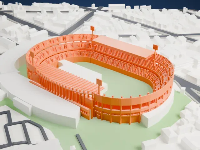 Estádio Couto Pereira model, South view