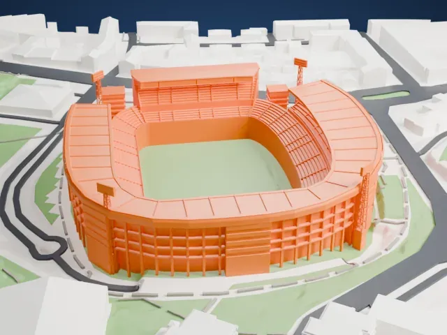 Estádio D. Afonso Henriques model, North view