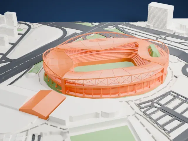 Estádio da Luz model, East view