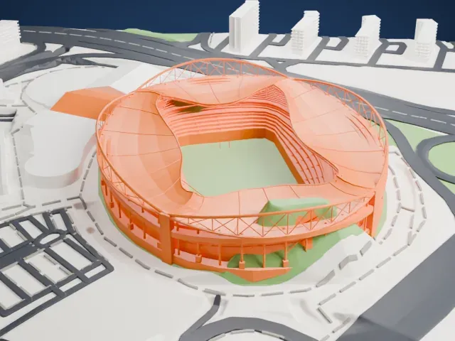 Estádio da Luz model, North view