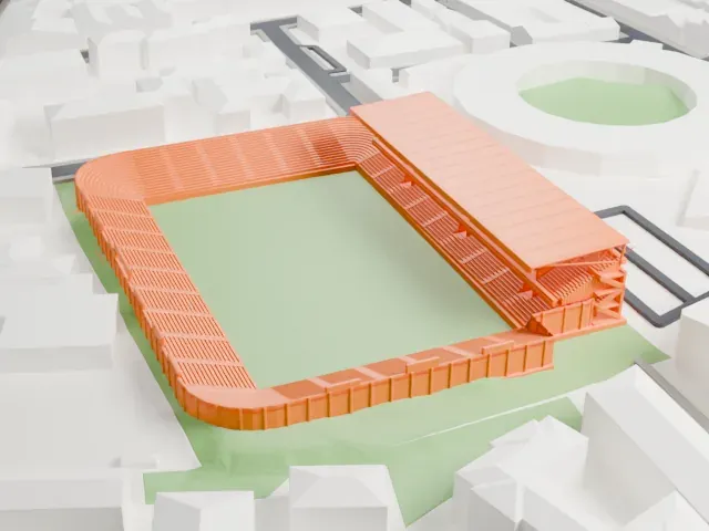 Estadio de La Condomina model, North view