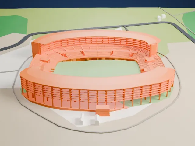 Estadio Deportivo Cali model, East view