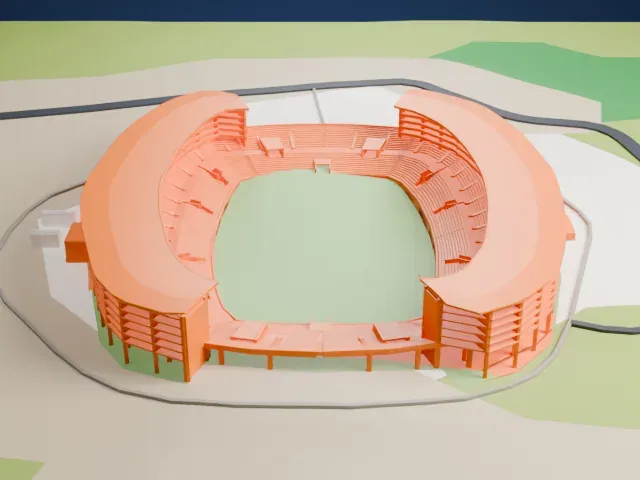 Estadio Deportivo Cali model, North view