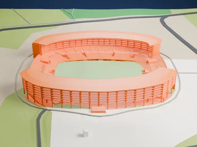 Estadio Deportivo Cali model, West view