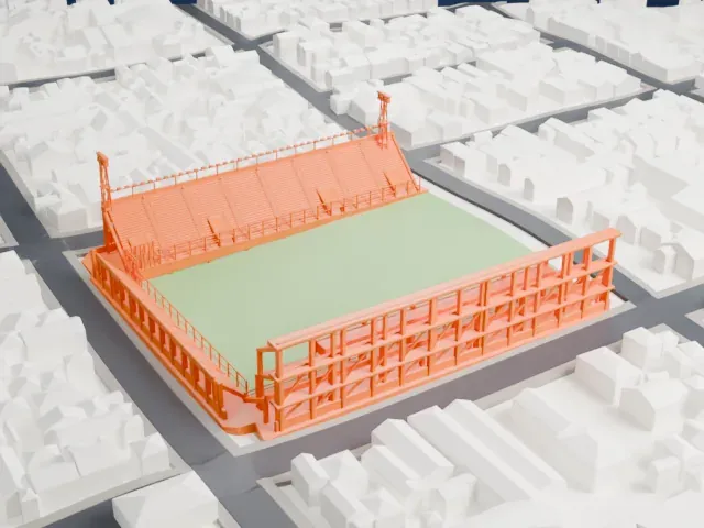 Estadio Diego Armando Maradona model, West view