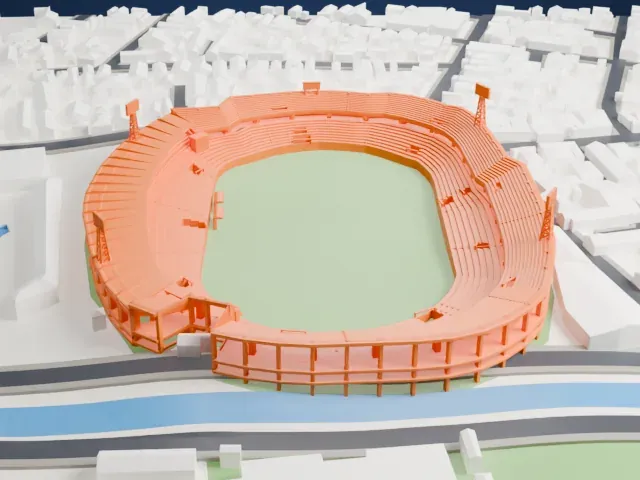 Estádio do Arruda model, South view