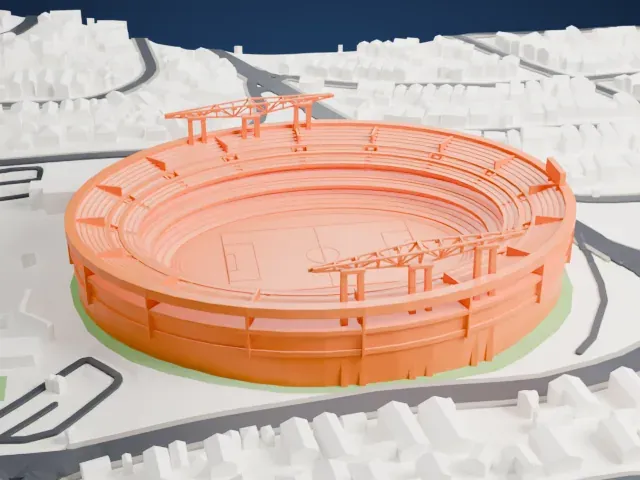 Estádio do Morumbi model, East view