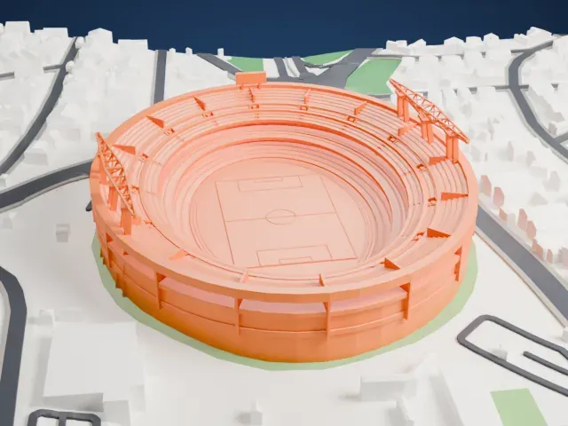 Estádio do Morumbi model, South view