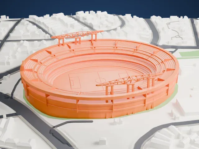 Estádio do Morumbi model, West view