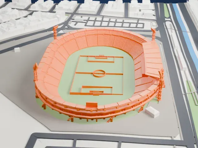 Estadio El Campín model, North view