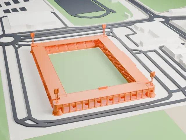 Estadio El Toralín model, North view