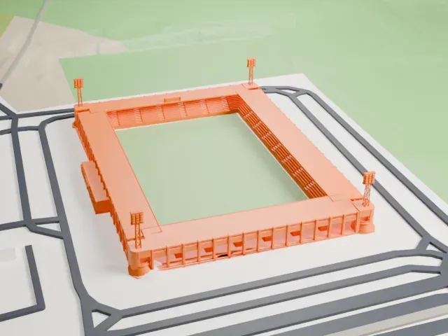 Estadio El Toralín model, South view
