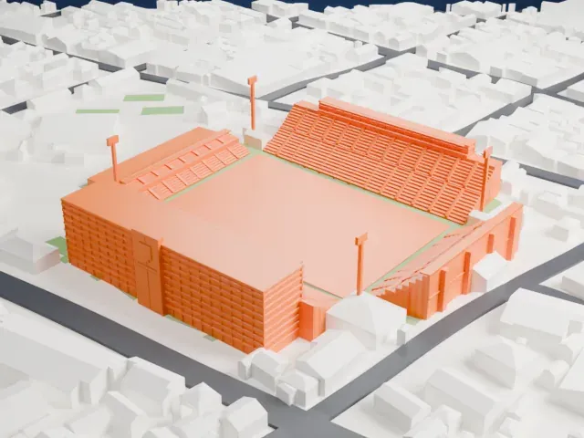 Estadio Gran Parque Central model, East view
