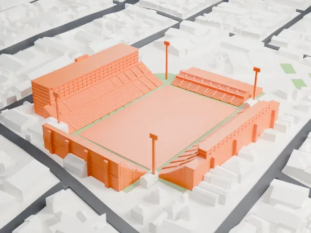 Estadio Gran Parque Central model, North view