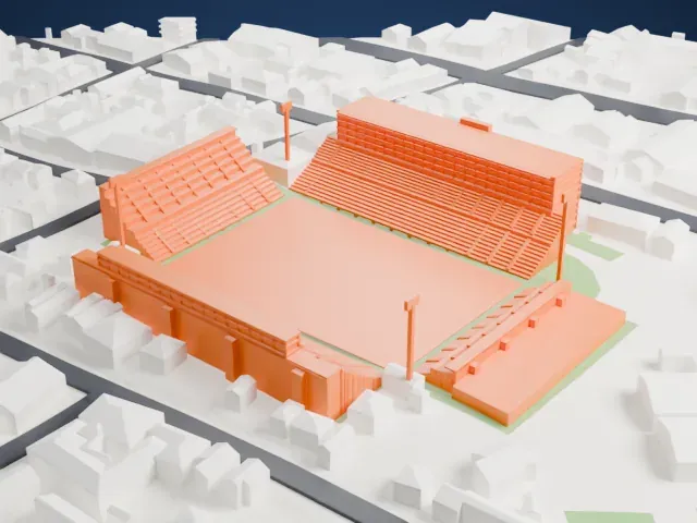 Estadio Gran Parque Central model, West view