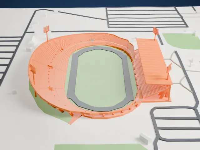 Estadio José Pachencho Romero model, North view