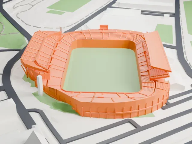 Estadio José Rico Pérez model, North view