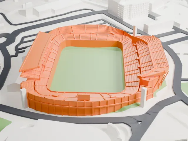 Estadio José Rico Pérez model, South view