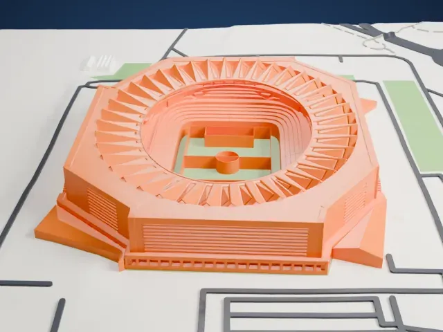 Estadio La Cartuja model, North view