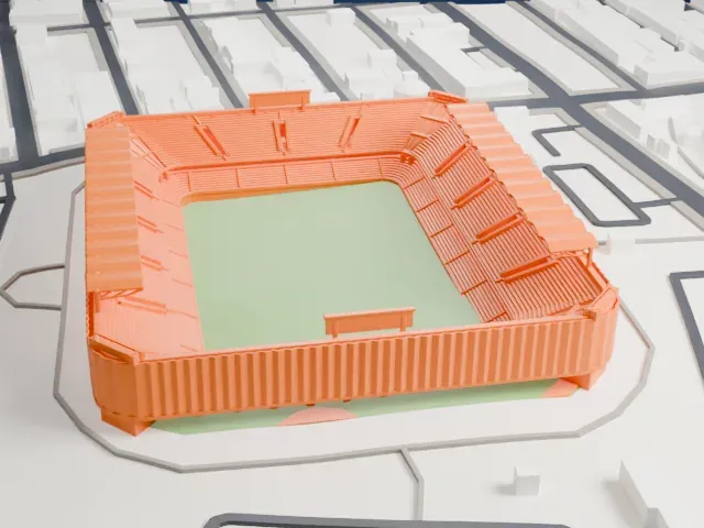 Estadio Luis "Pirata" Fuente model, South view
