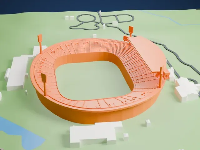 Estadio Malvinas Argentinas model, North view