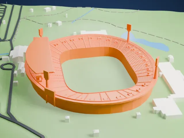 Estadio Malvinas Argentinas model, South view