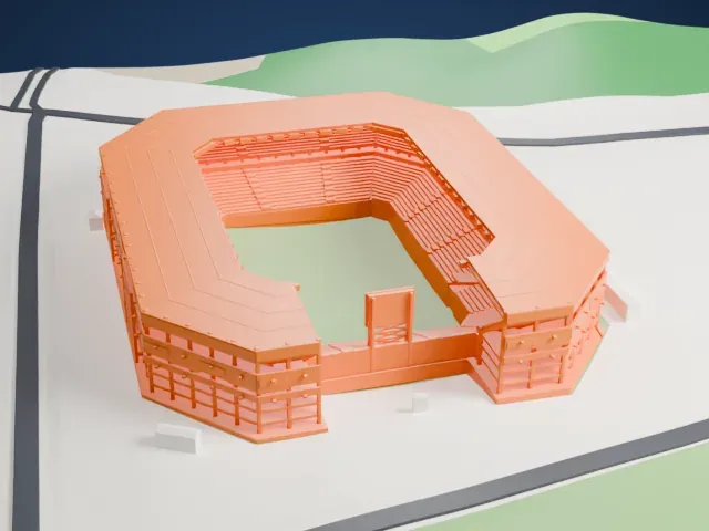 Estadio Metropolitano de Cabudare model, North view