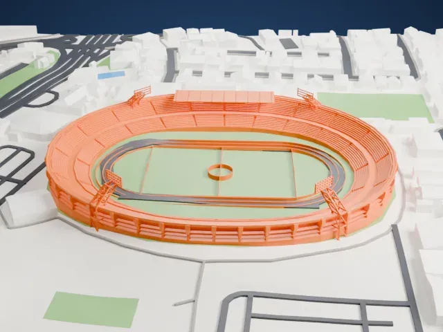 Estadio Modelo Alberto Spencer Herrera model, East view