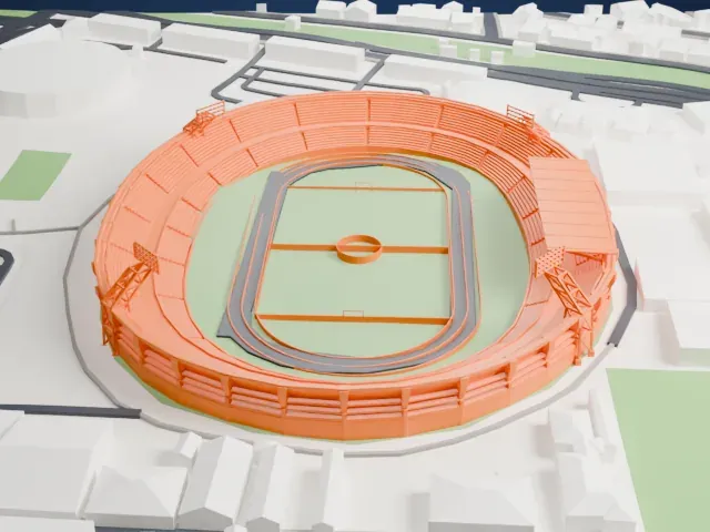 Estadio Modelo Alberto Spencer Herrera model, North view